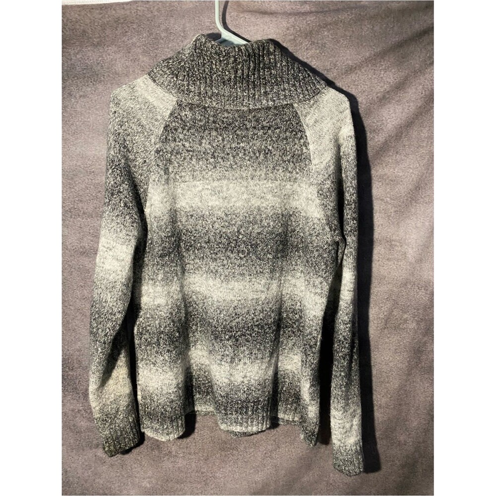 Columbia Womens XL Knit Sweater Grey Ombre Gradient Cowl Neck Pullover - Picture 8 of 10